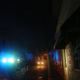 A police car patrols in an area with a sporadic electricity supply, as a nightly curfew remains in effect, on October 14, 2017, in Yauco, Puerto Rico. Photo: Getty